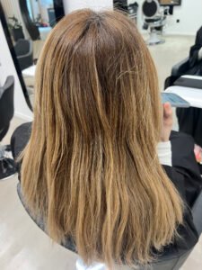 Pelo liso largo tras tratamiento alisador, DeSancho Estilistas Valencia